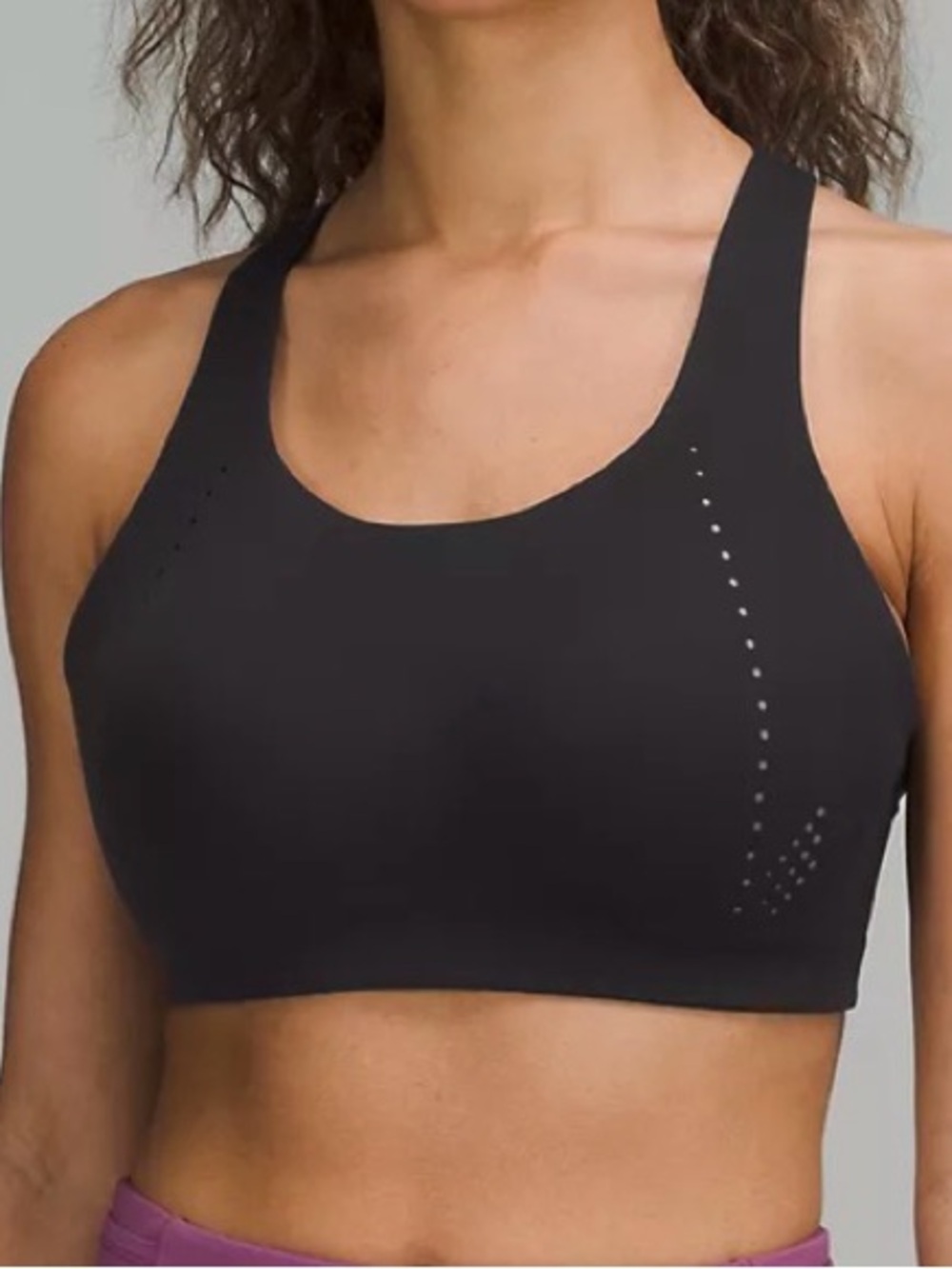 Lululemon 38DD Black Air Support Sports Bra Athletic Gym Working Out